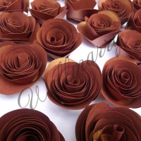 Бумажный цветочек для оформления "Шоколадка"